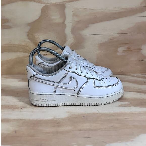 Nike -Air Force 1 (GS) -Sneakers -White - Kids Little Unisex - 1.5Y -314192-117 - Picture 1 of 8